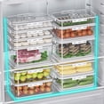 thumbnail image 3 of Shoreew Refrigerator Storage Box Transparent with Timer And Lid Good Seal Airtight Large Capacity Air Valve Food Grade Thickened Dumpling Fruit Bread Container Donut Cookies Storage Case, 3 of 7