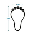 thumbnail image 3 of Black Shower Curtain Hooks, AmazerBath Shower Curtain Hooks, Shower Hooks for Shower Curtain, Decorative Shower Curtain Hooks Rust Proof Stainless Steel Shower Curtain Hooks Set of 12, 3 of 7