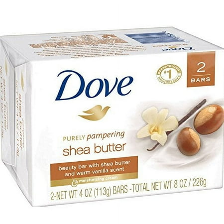 Dove Purely Pampering Shea Butter Beauty Bar 4 oz Ea, 2 Count, 3 Pack