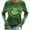 #12-Green, variant on Women's St Patricks Day Tops Clover Crewneck Long Sleeve Shirts Gifts