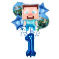 thumbnail image 3 of Decoración de fiesta de cumpleaños de juego de píxeles de artesanía de minero, taza de papel, plato, mantel, globos para niños, suministros para fiesta de Baby Shower, 3 of 5