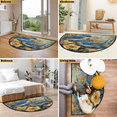 thumbnail image 7 of CURLYOOT Vintage Floral Bird Half Round Door Mat, Indoor Outdoor Entrance Rug, Semi Circular Area Rug, Non Slip Washable Absorbent Doormat, Laundry Room Rug 40'' x 63'', 7 of 7