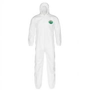 Lakeland MicroMax NS Coveralls w/ Hood & Elastic Wrists & Ankles, Large, White, 25/Case (1 Case)