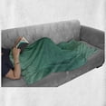 thumbnail image 6 of Ombre Soft Flannel Fleece Throw Blanket, Ocean Sea Marine Life Space Waves Inspired Teal Colored Design Digital Print Image, Cozy Plush for Indoor and Outdoor Use, 50" x 70", Teal, by Ambesonne, 6 of 6