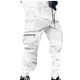 thumbnail image 1 of Pantalones largos para hombre, de color liso, tridimensionales, deportivos, multibolsillos, lavados, rectos, reflectantes, ligeros, cargo, para exteriores, informales, de poliéster., 1 of 5