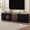 Black + MDF, variant on 70.8'' Modern Minimalist TV Stand for TVs up to 80 Inches, Entertainment Center with 3 Drawers and 1 Shelf, Metal Handles and 2 Cabinets for Living Room,Black