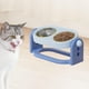 thumbnail image 4 of Comedero elevado e inclinado para gatos, comedero elevado de acero inoxidable para perros, altura ajustable para perros pequeños y medianos de Azul, 4 of 6