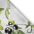 thumbnail image 3 of Ambesonne Botanical Kitchen Curtains, Fresh Olive Branches Art, 55"x45", Green White and Charcoal Grey, 3 of 3