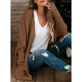 thumbnail image 4 of Sherrylily Women Chunky Popcorn Cardigan Open Front Boyfriend Batwing Fuzzy Knit Coat, 4 of 7
