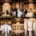 6-Pack Elegant White Polyester Mesh Chair Ties for Weddings and Parties ...