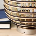thumbnail image 2 of 9.5" Rustic Chic Round Rattan Decorative Candle Holder Lantern with Jute Handle, 2 of 5