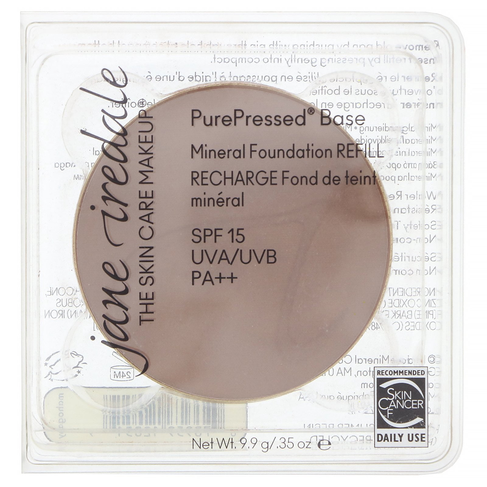Jane Iredale PurePressed Base Mineral Foundation Refill SPF 15 PA Mahogany 0 35 oz 9 9 g