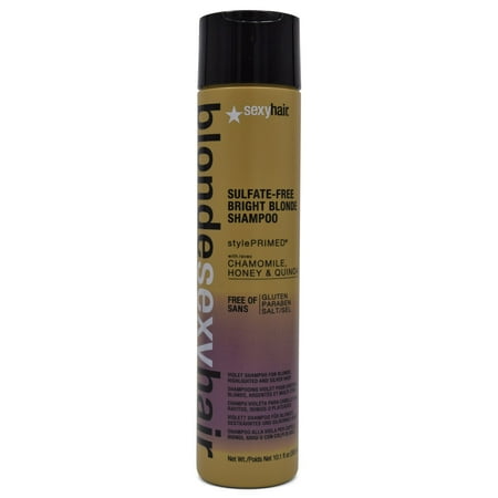 Blonde Sexy Hair Bright Blonde Violet Shampoo for Highlighted & Silver Hair 10.1 (Best Silver Shampoo For Blonde Highlights)