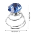 thumbnail image 3 of EeaseCA 12pcs Ladies Rhinestone Hair Pin Metal Coil Spiral with Decoration for Wedding Prom Party Birthday (Blue), 3 of 9