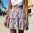 thumbnail image 6 of CHUMUD Boho Mini Skirts for Women A-Line Elastic High Waisted Bohemia Vintage Floral Flowy Short Skirts Summer Vacation Casual, 6 of 9