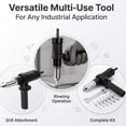 thumbnail image 3 of Professional Electric Rivet Gun Adapter Kit, Rivet Gun Adapter with Removable Plastic Handle, 4 Rivet Heads 2.4mm 3.2mm 4.0mm 4.8mm, Cordless Riveting Drill Tool Accessories (1 Set), 3 of 7