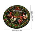 thumbnail image 6 of CHJK Christmas Round Tablecloth, 60 Inch Festive Xmas Rooster Table Cover, Decorative Round Table Cloth for Holiday Dining Party Home Decoration, 6 of 6