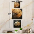 thumbnail image 3 of Designart "Moon's Bronze Beam" Moon Oversized Astronomy Clock - Set Of 3 - Extra large Clock For Office Décor - Large Vertical Clock, 3 of 6