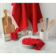 thumbnail image 3 of DII Basic Terry Collection Washable Red Solid Print Terry Dish Cloths (6 Count), 3 of 5