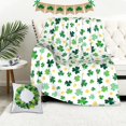 thumbnail image 2 of St Patrick''s Day Blanket Shamrock Flannel Throw Blanket 60"x50" Clover Lucky Gift for Adult and Kids Decorative Blankets Funny Super Soft Cozy Blanket, 2 of 6