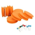 thumbnail image 4 of Fishing Line Spools, Moderate Elasticity Wear Resistance Portable Foam Spools  For Fishing Orange, 4 of 8
