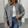 thumbnail image 5 of Horkkom Corduroy Jacket Women Soft Button Down Casual Jackets with Pockets Loose Fall Outfits for Women 2025 XXL, 5 of 10