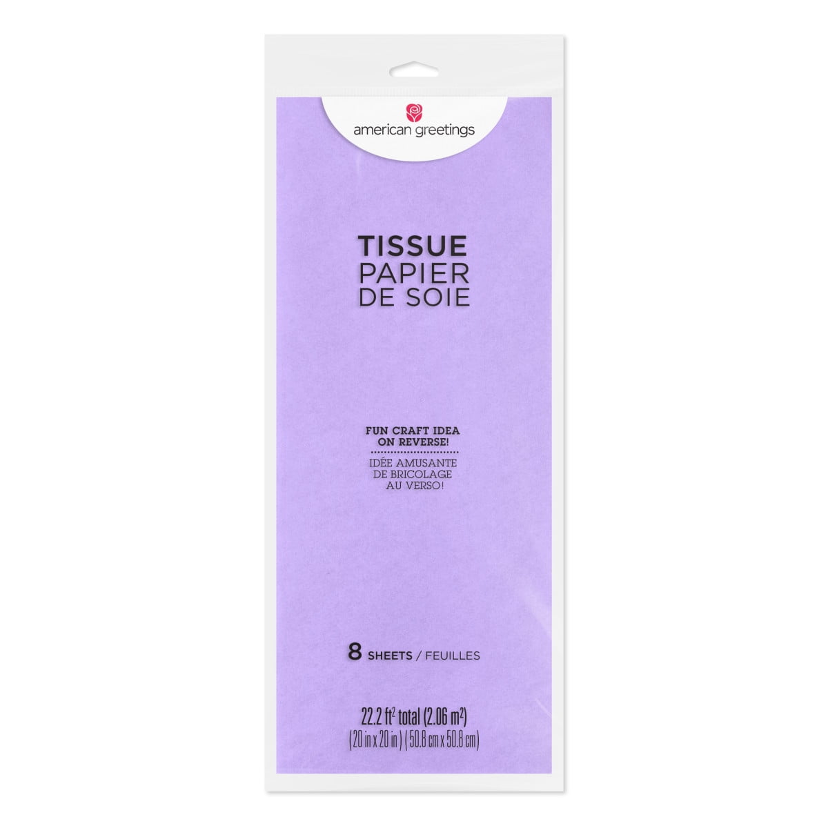 American Greetings 20 in. x 20 in. Lavender Tissue Paper (8-Sheets)