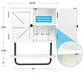 thumbnail image 4 of Excello Global Products Barndoor Bathroom Wall Cabinet, Space Saver Storage Cabinet Kitchen Medicine Cabinet with Adjustable Shelf and Towel Bar, White - EGP-HD-0355B, 4 of 6