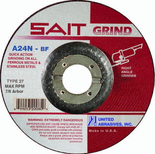 A24R 7//8 A.H. Weiler 56466 5 x 1//4 Wolverine Type 27 Grinding Wheel Pack of 25