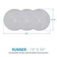 thumbnail image 4 of Split P Split P Peppermint Candy Print Braid Table Runner 15" X 34", 4 of 5