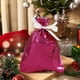 thumbnail image 1 of pstuiky Bolsa de dulces navideña con cordón, diseño de los Elfos y Santa Claus, paquete de bolsas de regalo de dulces con bolsillo, 1 of 6