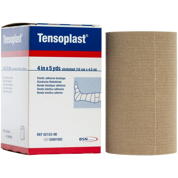 BSN Medical Tensoplast Elastic Adhesive Bandage 4" x 5 Yards Tan - 1 Roll