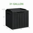thumbnail image 4 of Homall 31 Gallon Outdoor Deck Box In Resin with Seat, Black, 4 of 8