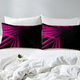 thumbnail image 4 of Erosebridal Futuristic Abstract Fitted Sheet Set Queen, Gradient Geometric Bedding Queen Size, Hippie Striped Decor（No Top Sheet）, 4 of 6