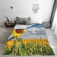 thumbnail image 5 of Salouo butterfly and sunflower Print Bed Blankets, Flannel Blanket Comfortable Air Conditioning Blanket Lightweight Blanket for Sofa Bed Travel & Couch-40"x30", 5 of 7
