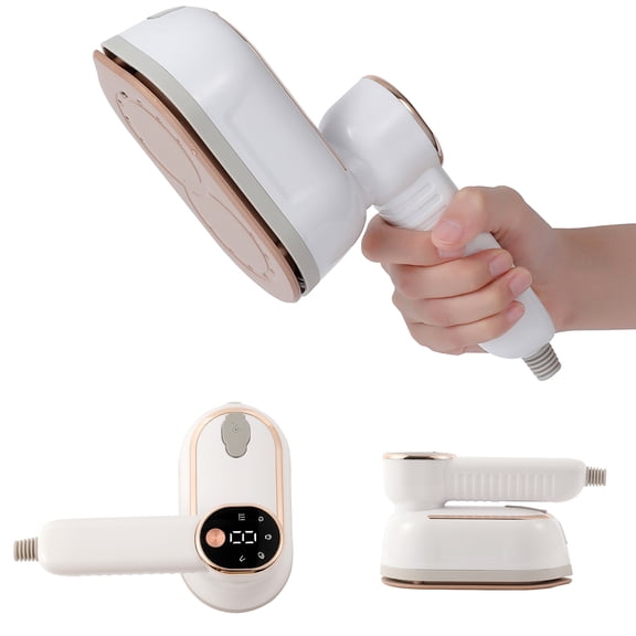 Portable Travel Steamer Iron for Clothes with LCD Display,3 Mode 1200W,2-in-1 Dry & Wet Steam Iron,180° Foldable Mini,150ml Water Tank Garment Steamer for Home,Travel