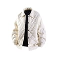 thumbnail image 2 of Kalauyu Mens's Quilted Lightweight Puffer Jacket Long Sleeve Casual Cardigan Padded Coat for Autumn Winter, 2 of 7