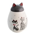 thumbnail image 2 of Galletero Cerámica con Tapa Forma de Gato, Contenedor Decorativo Galletas, Dulces o Snacks, Diseño Gatos Relieve, Organizador Kawaii de Cocina, 2 of 4