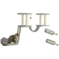 thumbnail image 1 of PawHut 3PCs Cat Wall Shelves w/ Scratching Post, Perches, Steps, Light Grey, 1 of 10