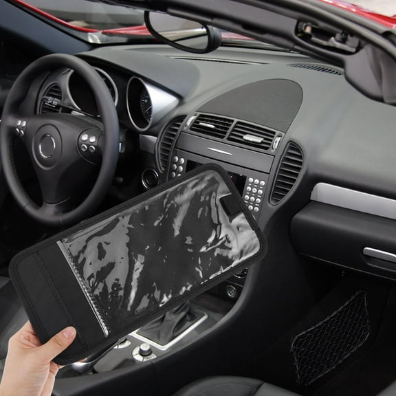 HOOWIFFY Multifunctional Black Car Visor Clip Organizer for Disability Placard and Auto Card Storage