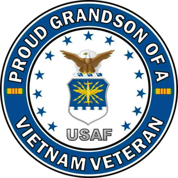 3.8 Inch U.S. Air Force Proud Grandson of a Vietnam Veteran