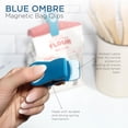 thumbnail image 2 of HAHDAXIA 10 Pc Bag Clips with Magnet- Food Clips, Chip Clips, Bag Clips for Food Storage with Air Tight Seal Grip for Bread Bags, Snack Bags and Food Bags (Bright Blue), 2 of 6