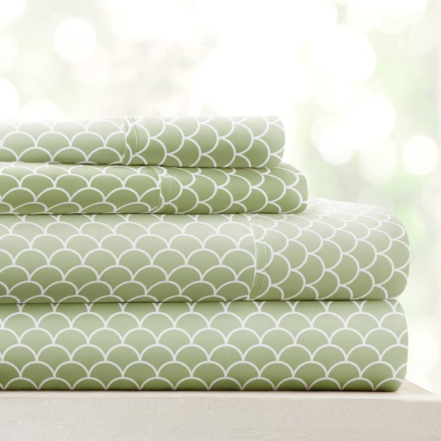 Linen Market Juego de sábanas dobles de microfibra estampada de doble cepillado, 3 piezas, certificado Oeko-TEX, ultra suave y sin arrugas, sábanas de bolsillo de 16 pulgadas de profundidad, tamaño do