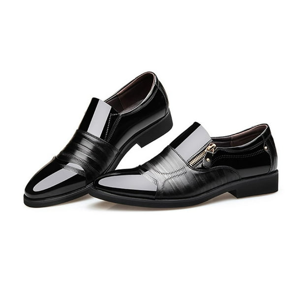 Zapatos de negocios, zapatos de vestir para hombres, calzado informal, zapatos bajos, mocasines, punta redonda, zapatos formales para hombres, zapatos negro 43 Fernando Mocasines de vestir para hombres