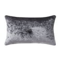 thumbnail image 2 of VCNY Home Crushed Velvet 12" x 20" Grey Polyester Solid Decorative Pillow, 2 of 5