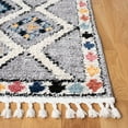thumbnail image 3 of SAFAVIEH Morocco Zowie Geometric Polyester Area Rug, Grey/Multi, 2'6" x 4', 3 of 8
