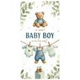 thumbnail image 2 of Decorative Design Baby Shower Banner Sweet Baby Boy Teddy Bear Clothesline for Baby Shower Newborn Celebration Indoor Decoration, 2 of 8