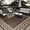 Brown/Coffee, variant on Funslane 9' x 12' Waterproof Outdoor Rug, Reversible Plastic Straw Patio Mat, Easy to Clean & Portable, for Deck, RV, Camping & Balcony, Gray/White