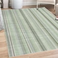 thumbnail image 1 of Stripes Decorative Rug, Abstract Ocean Inspired Palette Lines Geometrical Image Illustration, Quality Carpet for Bedroom Dorm and Living Room, 6 Sizes, Pale Green, by Ambesonne, 1 of 4