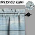 thumbnail image 3 of Vintage Teal Wood Grain Kitchen Curtains - Vintage Tier Cafe Curtains for Bathroom Living RV Rod Pocket Window Drapes 36 Inch 2 Panels Set 28"x36" Window Treatment Tiers, 3 of 4
